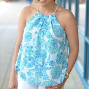 Lilly Pulitzer for Target Turquoise & Teal Halter Camisole
